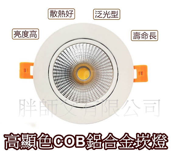 LED COB 活動崁燈 12w 崁孔9.5cm