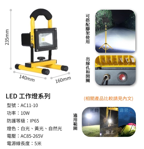 LED 10W手提工作燈