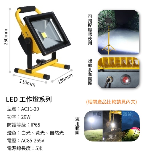 LED 20W手提工作燈