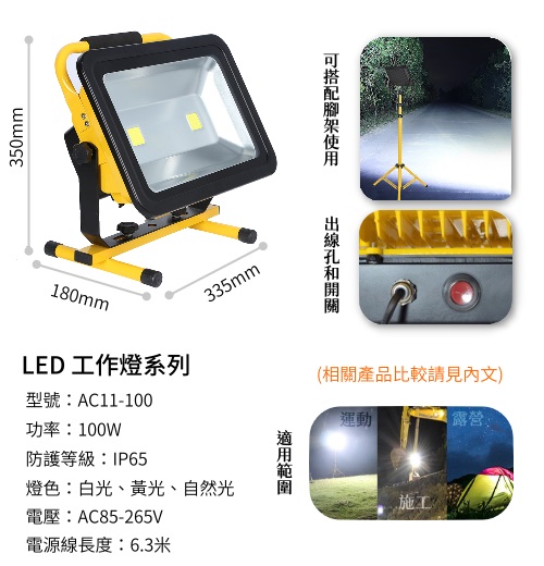 LED 100W手提工作燈