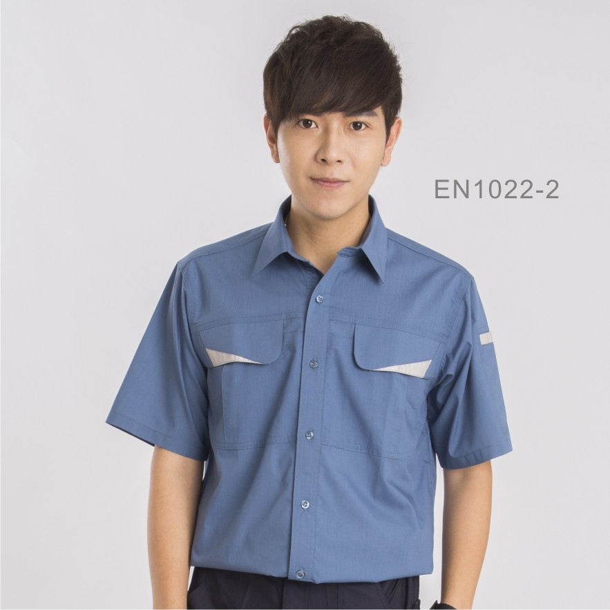 日式反光短袖工作襯衫1022-2.4.6