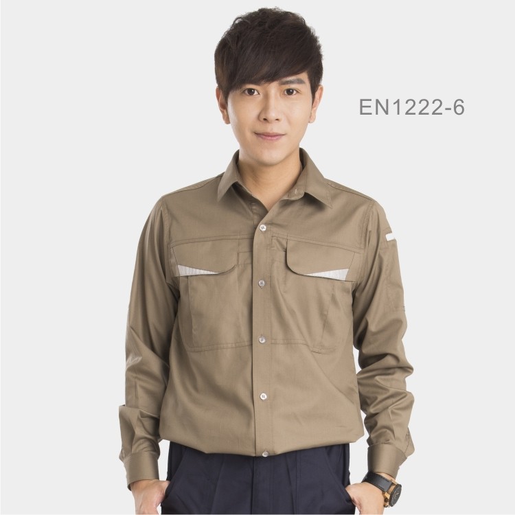 日式反光長袖工作襯衫1222-2.4.6