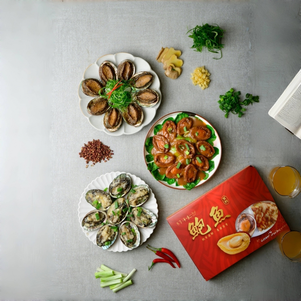 帶殼熟凍鮑魚-蒜蓉口味&黑胡椒口味(各2盒)
