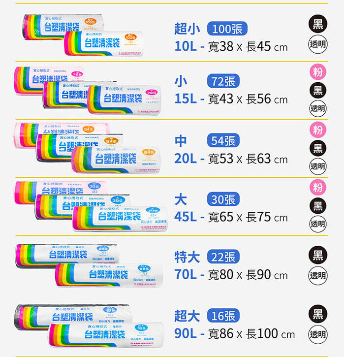 台塑清潔袋/垃圾袋/