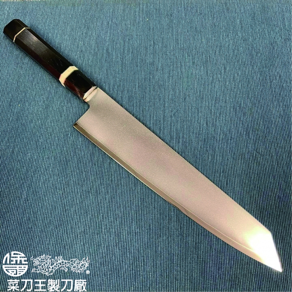 黑檀八角 霧砂 三合枚 劍型牛刀 240mm