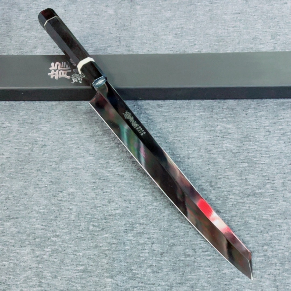 黑檀八角 鉬釩 劍型柳刃300mm