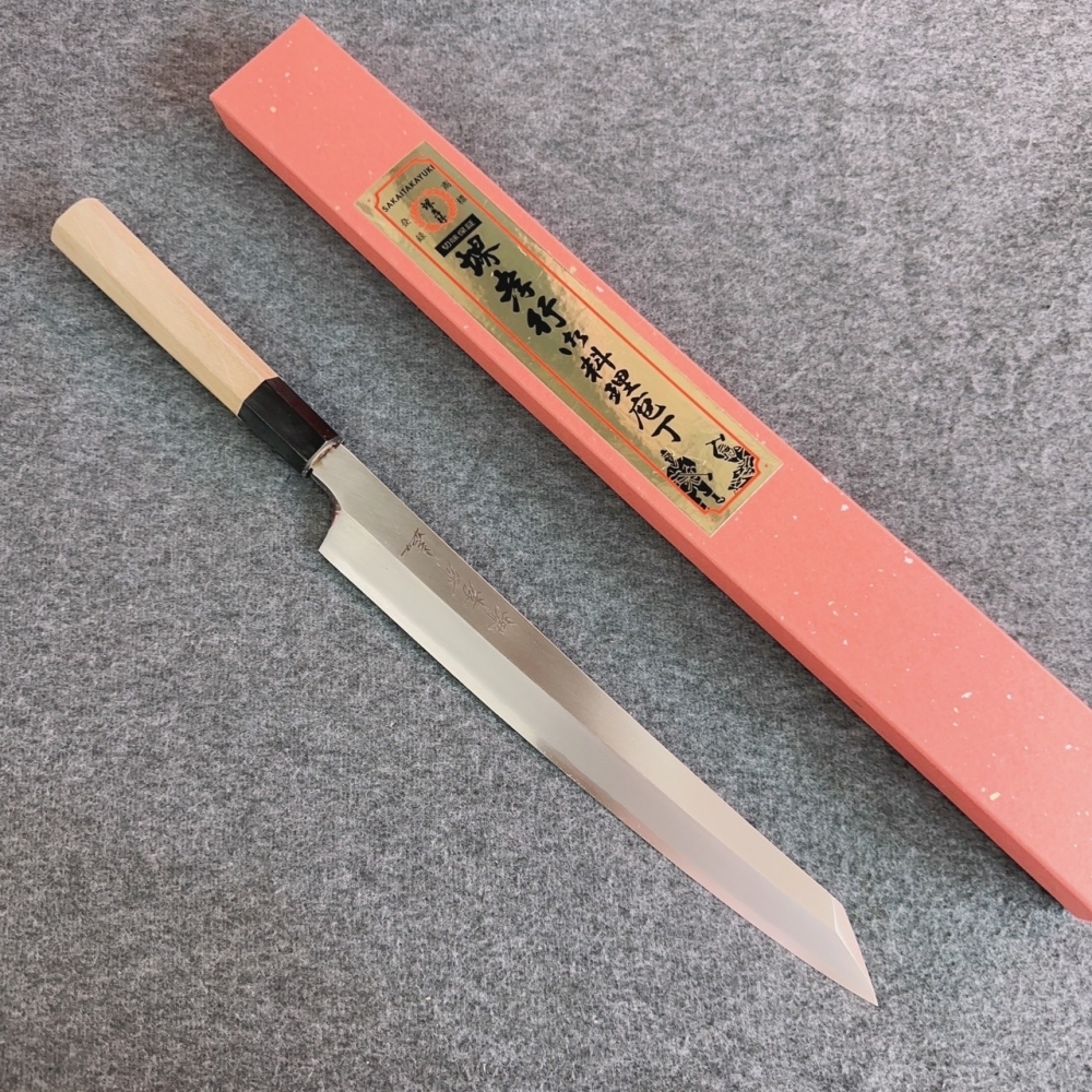 堺孝行 銀三鋼 切付柳刃 270mm  （木蘭握把）