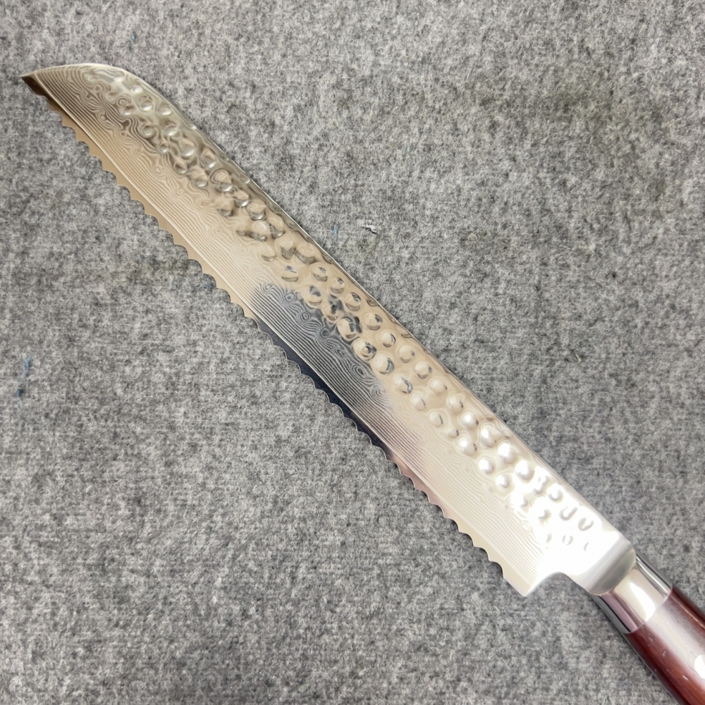 67層大馬士革 鎚紋 麵包刀 21cm