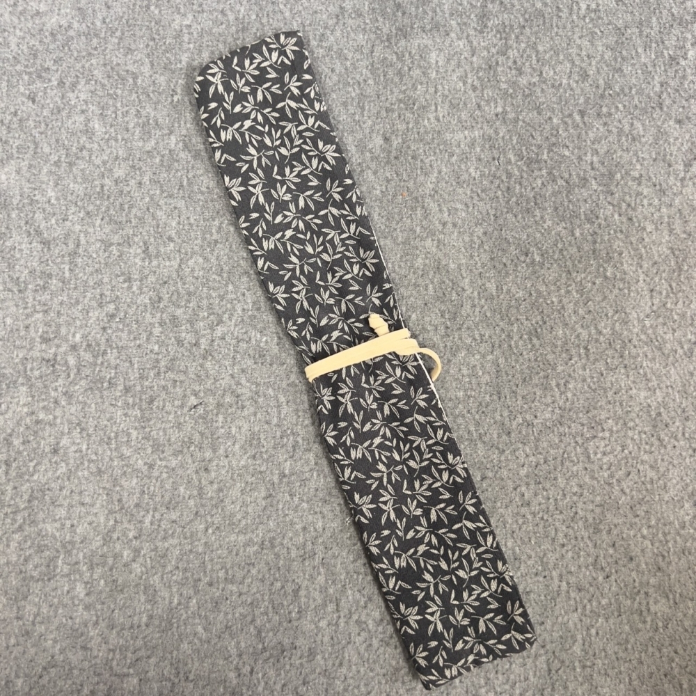 初心 黒檀盛箸·刺身筷｜黑檀筷鞘・附布卷收納