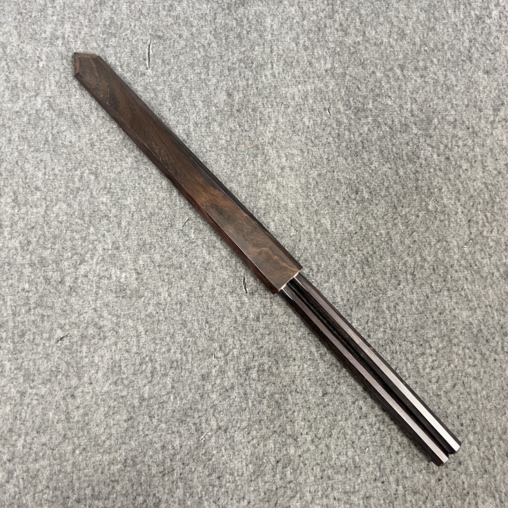 初心 黒檀盛箸·刺身筷｜黑檀筷鞘・附布卷收納