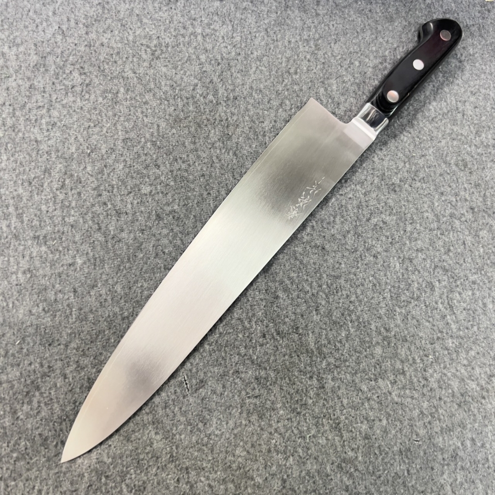 秦儀作口金柄洋式木柄牛刀 300mm