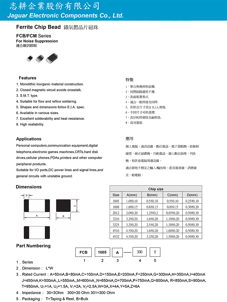 鐵氧體晶片磁珠適合噪