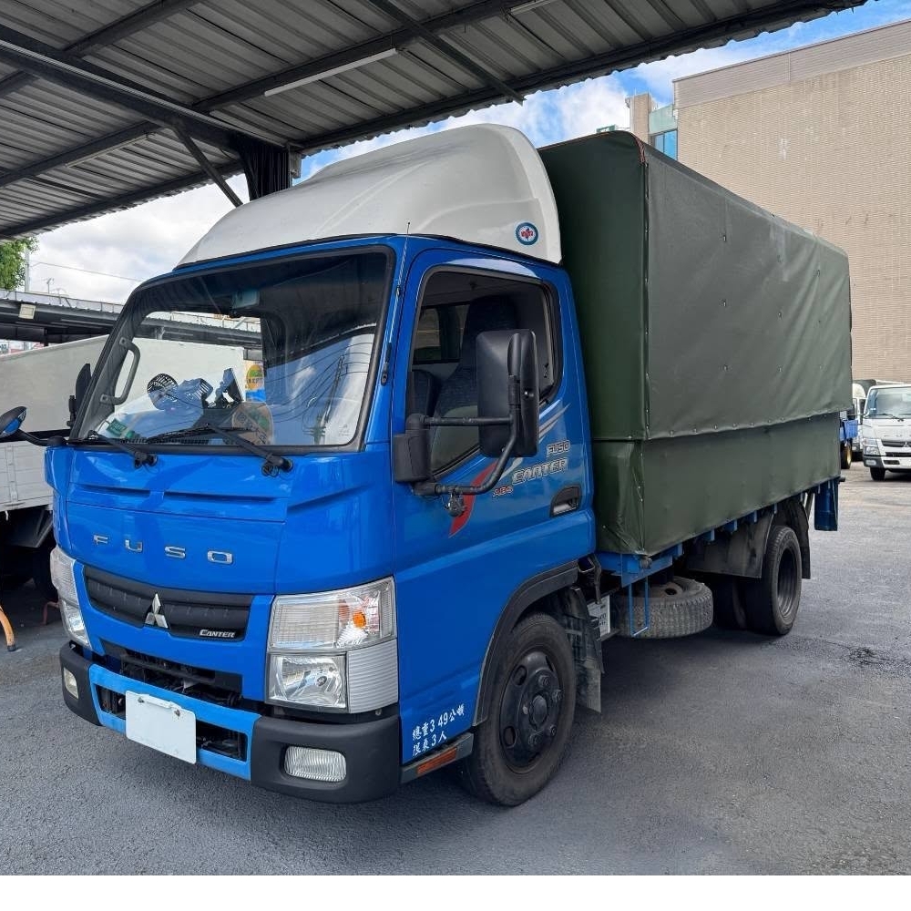 ★ 2014年 三菱 FUSO 堅達貨車 藍 ( 11.5尺、升降帆布、六尺雙折尾門 ) 里程29萬