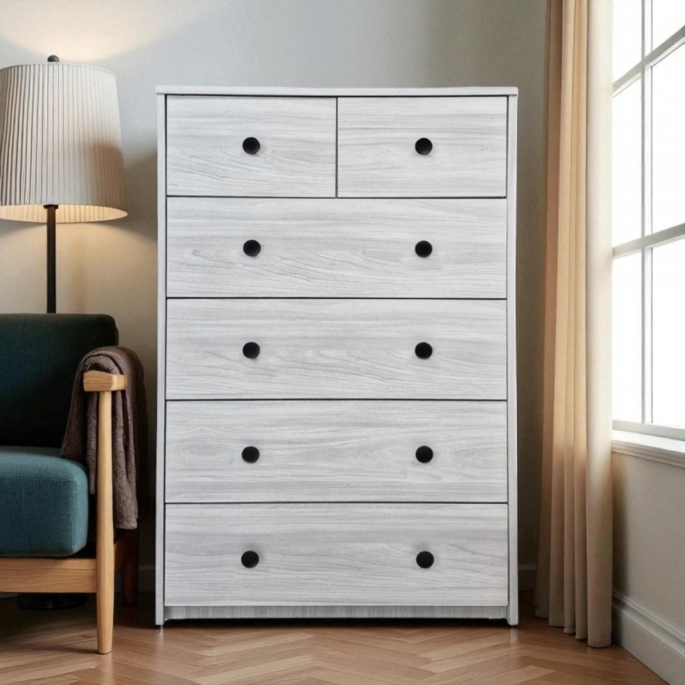 木紋六抽收納櫃