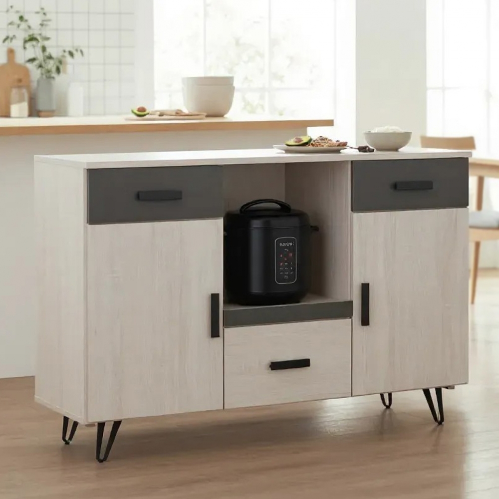 白橡木色餐邊櫃電器櫃