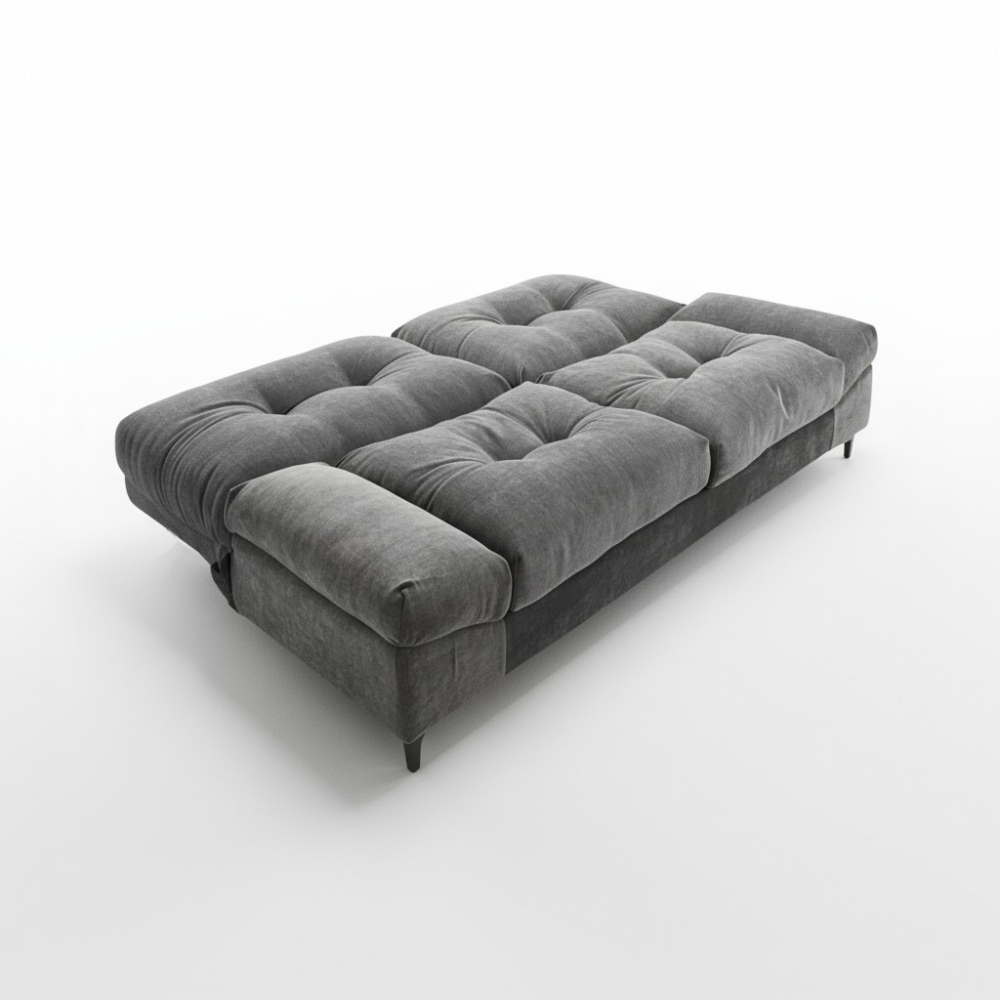 灰色布綿雲沙發床