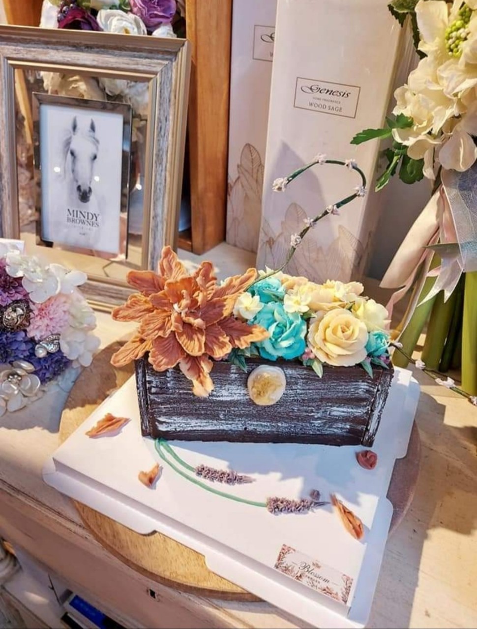 巧克力木盒裱花蛋糕