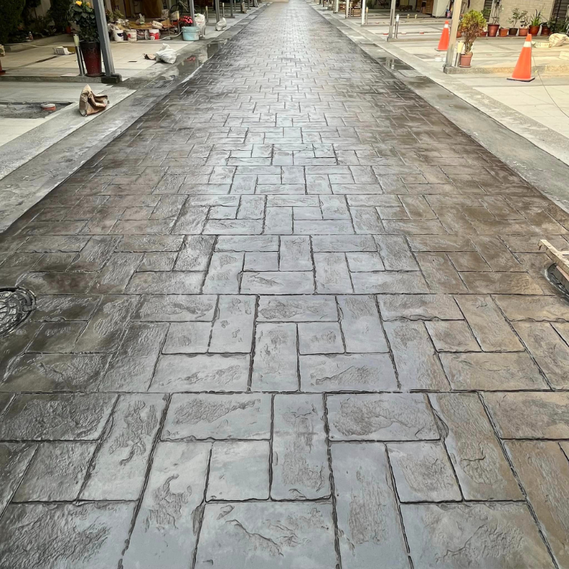 嘉義市社區車道壓花地