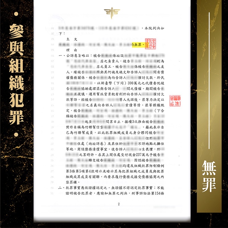 恐嚇取財？還是合法討債？討債不成反被告，律師成功爭取無罪！