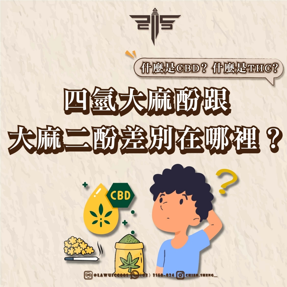 什麼是CBD？什麼是THC？CBD是否合法？四氫大麻酚跟大麻二酚差別在哪裡？