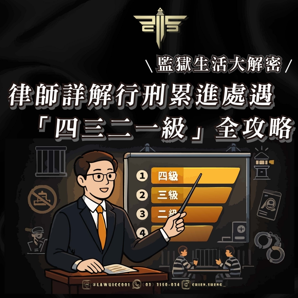 監獄生活大解密：律師詳解行刑累進處遇「四三二一級」全攻略