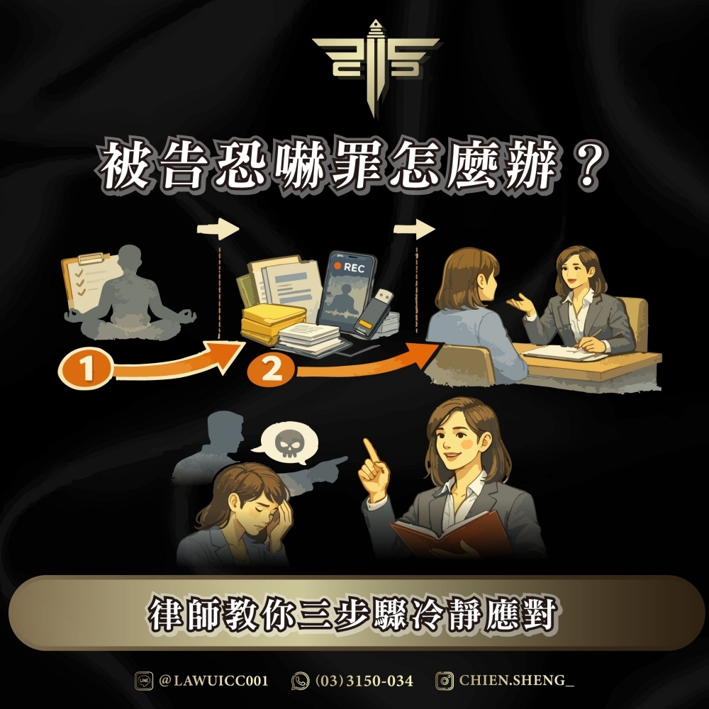 被告恐嚇罪怎麼辦？律師教你三步驟冷靜應對