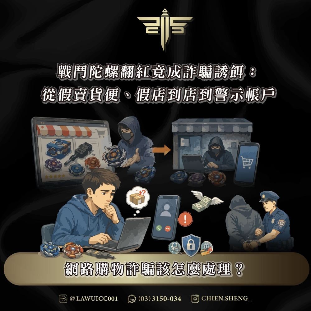 戰鬥陀螺翻紅竟成詐騙誘餌：從假賣貨便、假店到店到警示帳戶，網路購物詐騙該怎麼處理？