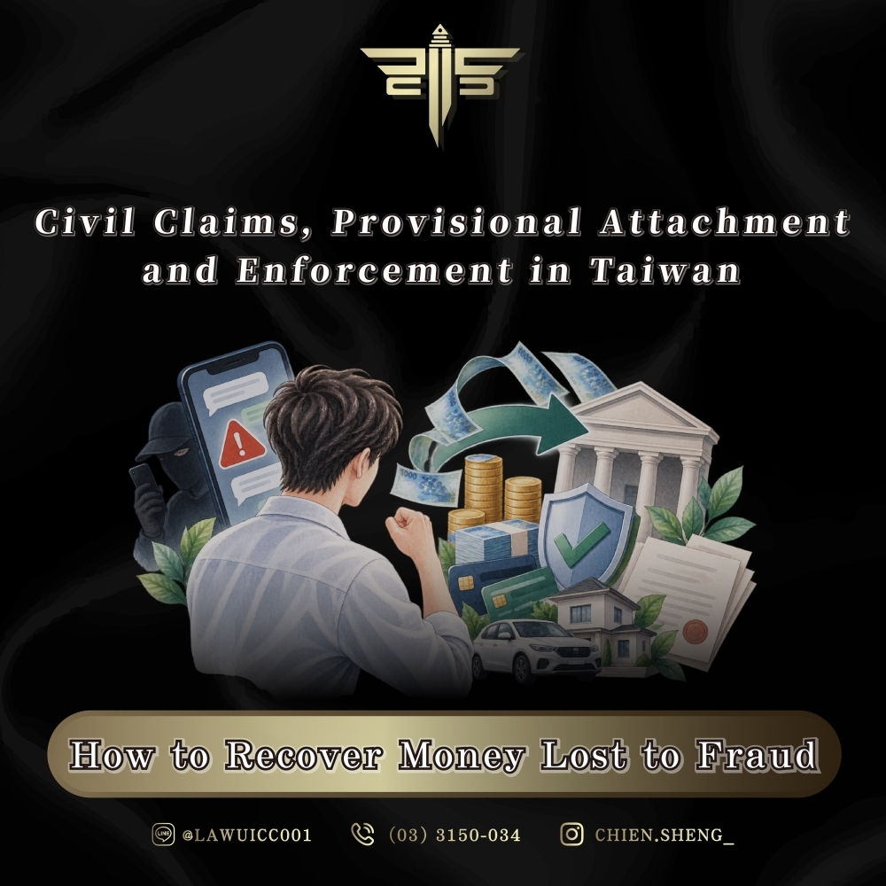 How to Recover Money Lost to Fraud: Civil Claims, Provisional Attachment, and Enforcement in Taiwan