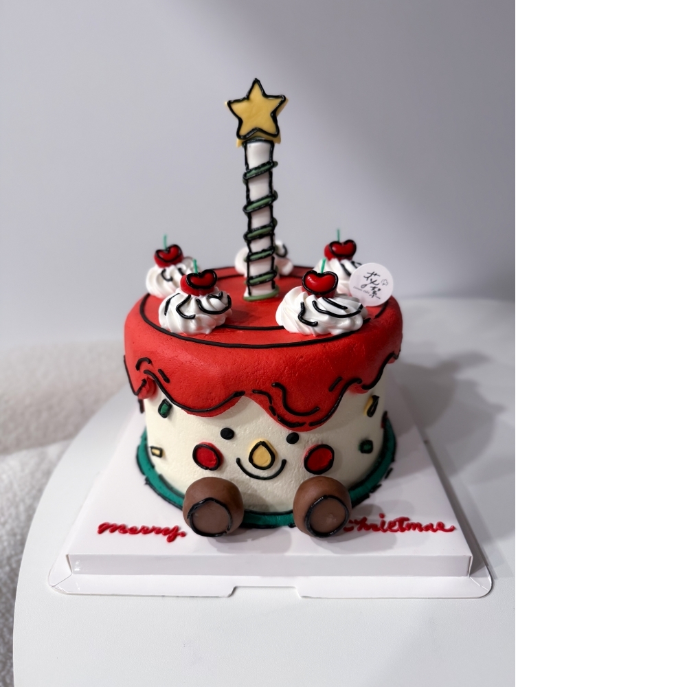 ꒰ 單日課程 ꒱ 聖誕2D蛋糕