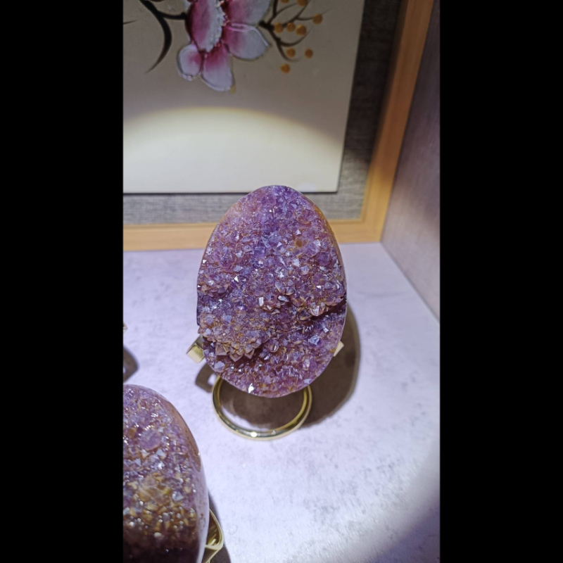 全皮拋光鈦金三角紫鈦蛋