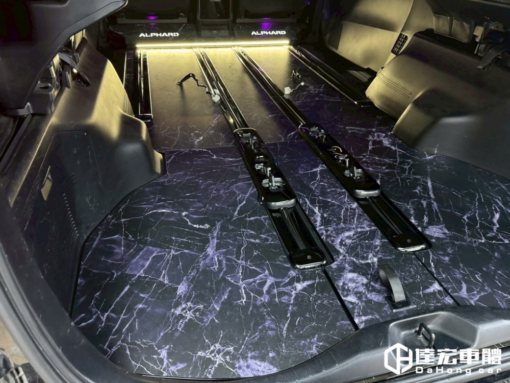 Toyota Alphard 阿法 30系 35系 40系 尊榮 客製化 高品質 超耐磨 防刮 鋁地板 大理石紋 地板 包含迎賓踏板 地板百款紋路樣式供挑選 