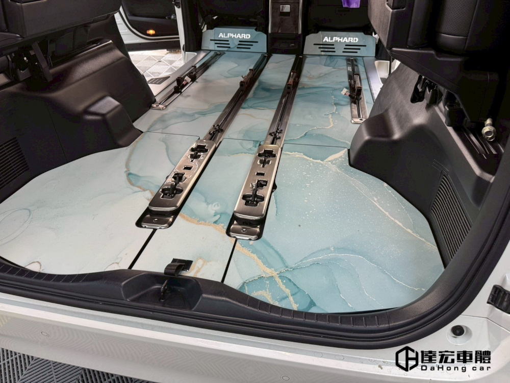 Toyota Alphard 阿法 30系 35系 40系 尊榮 客製化 高品質 超耐磨 防刮 鋁地板 大理石紋 地板 包含迎賓踏板 地板百款紋路樣式供挑選 