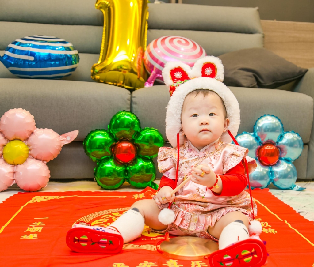 妍妍自宅抓周攝影 | 抓周拍攝