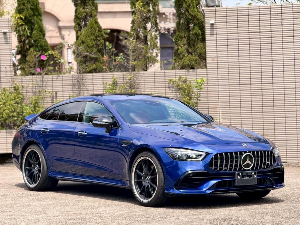 賽道美學2020 AMG GT53 4Door特殊漆藍百萬選配五鍵滿按摩冷熱椅夜色跑排