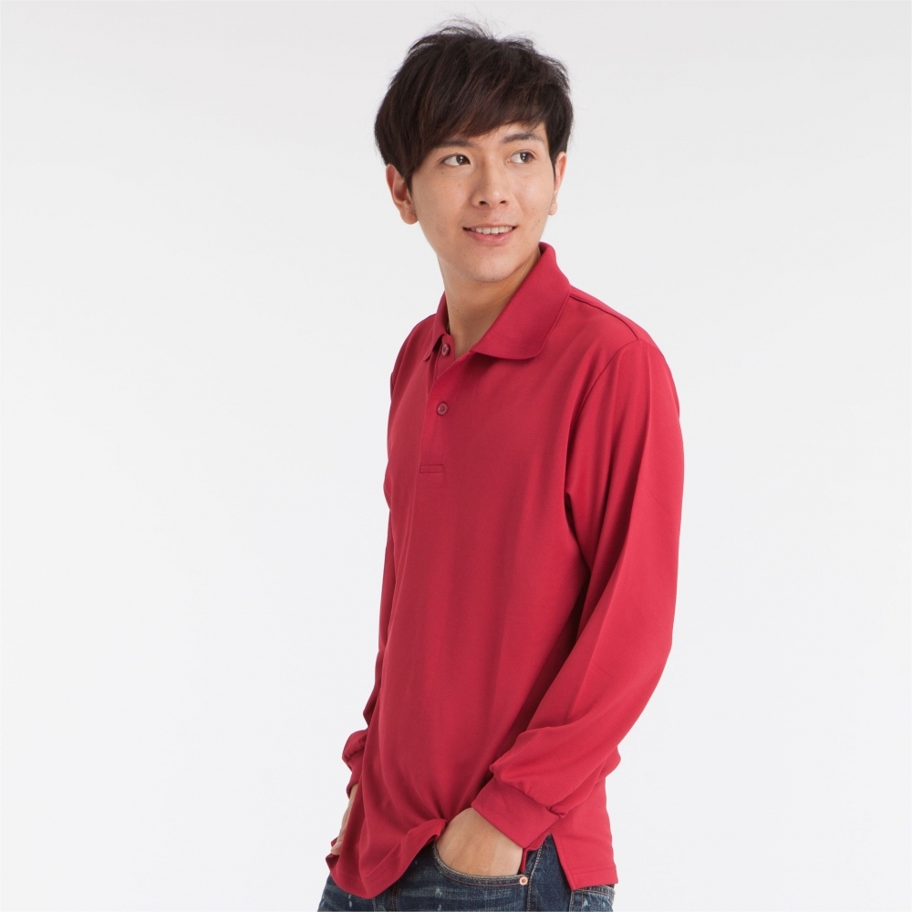 QJ121-7 長袖吸排POLO衫