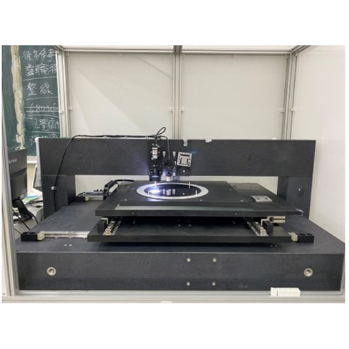 Semiconductor wafer substrate thickness and diameter measuring machine