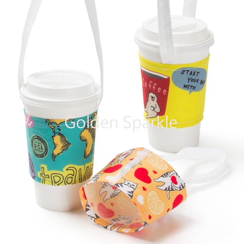 寬版全彩不織布飲料杯提袋