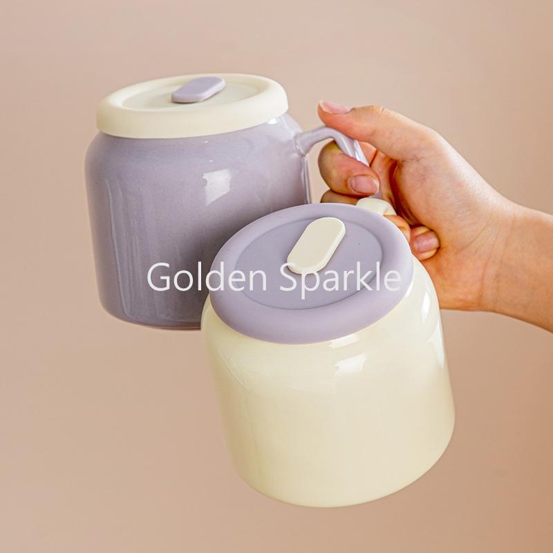 陶瓷帶蓋吸管杯