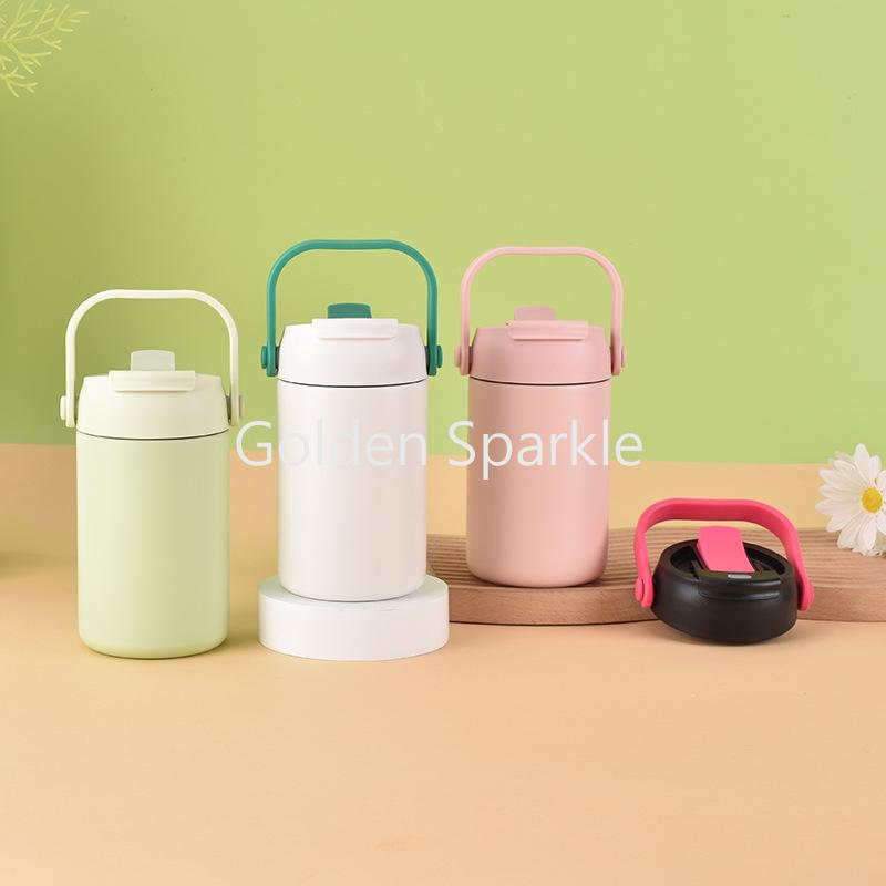 便攜手提吸管保溫杯