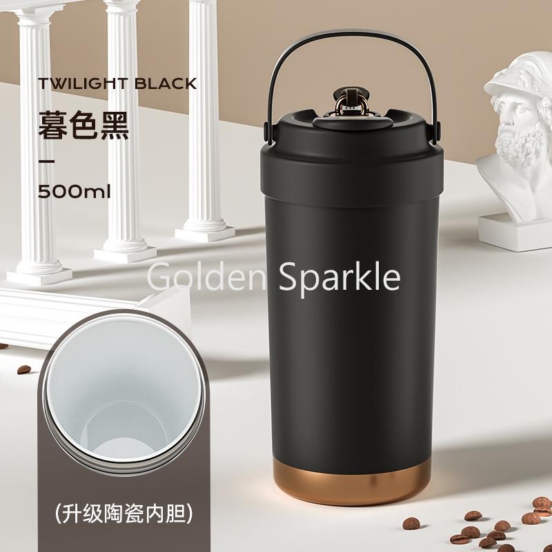 陶瓷內胆雙飲保溫杯