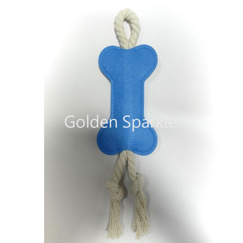 毛氈骨頭繩結狗玩具