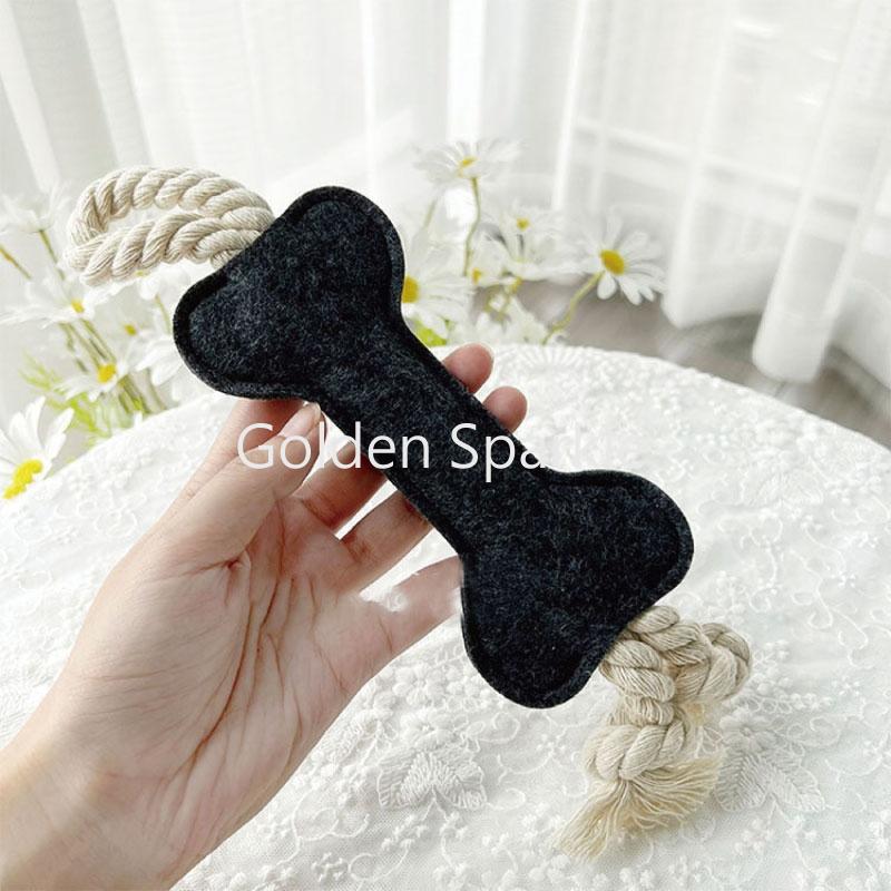 毛氈骨頭繩結狗玩具