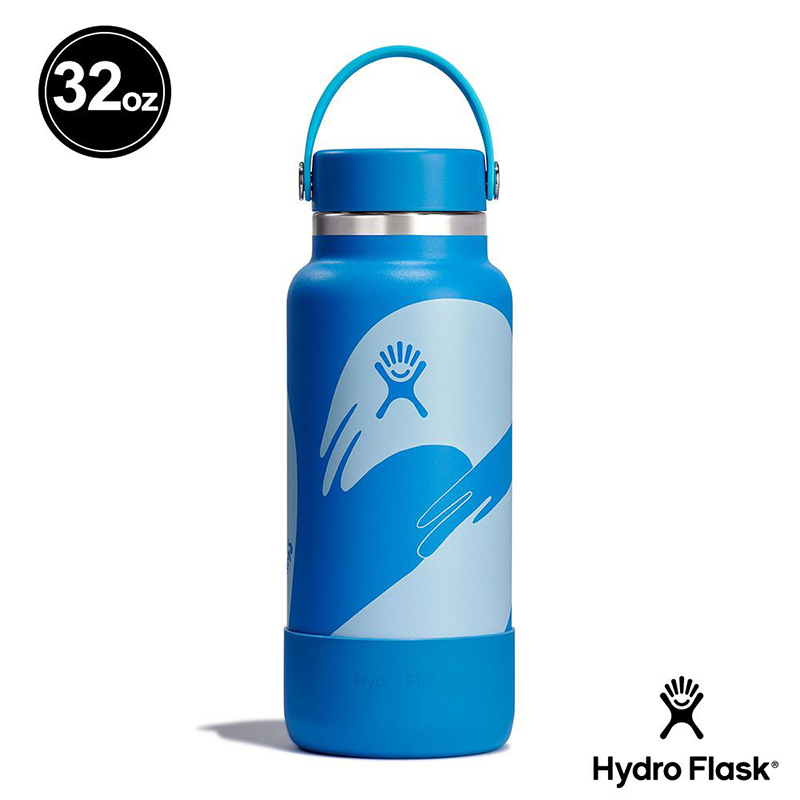 Hydro Flask 美國 Ty Williams 32oz/946ml 寬口真空保溫鋼瓶 藍寶石 藝術家聯名系列