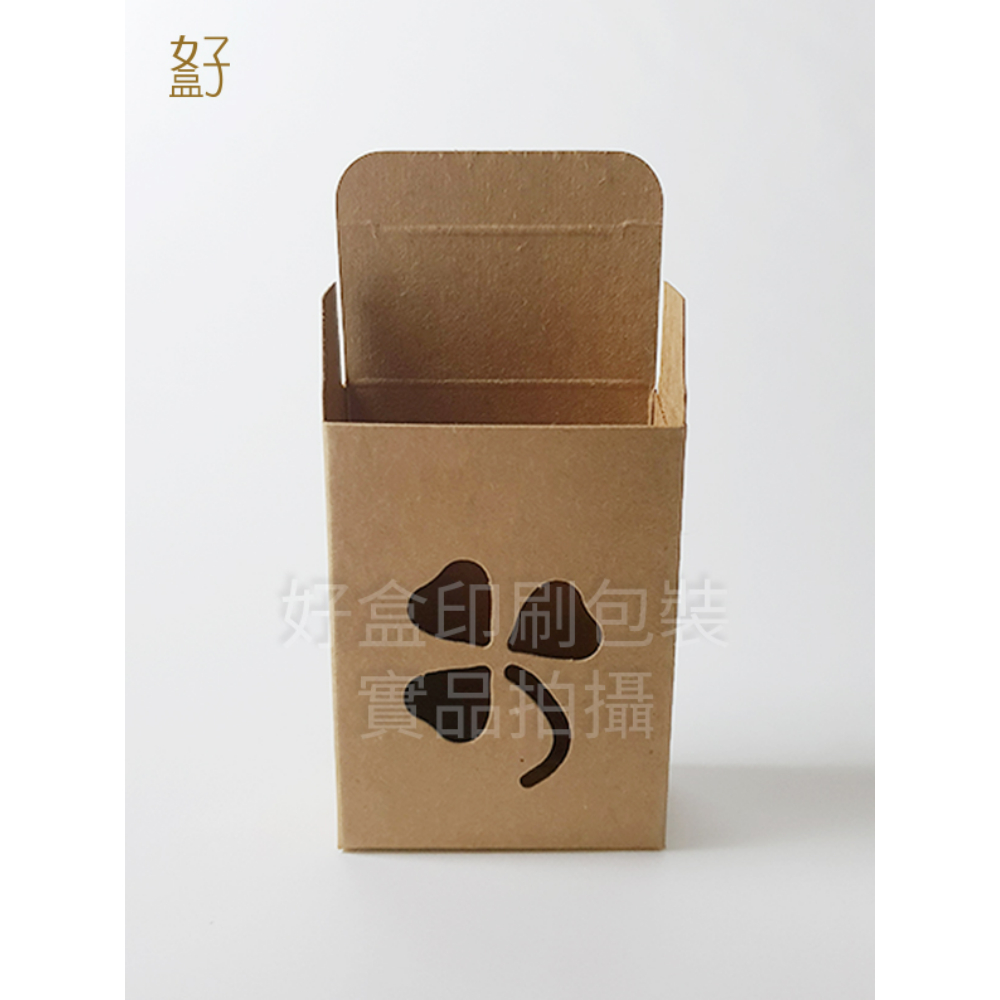牛皮紙盒/80X30X60MM/手工皂盒8號(牛皮盒幸運草)/現貨供應