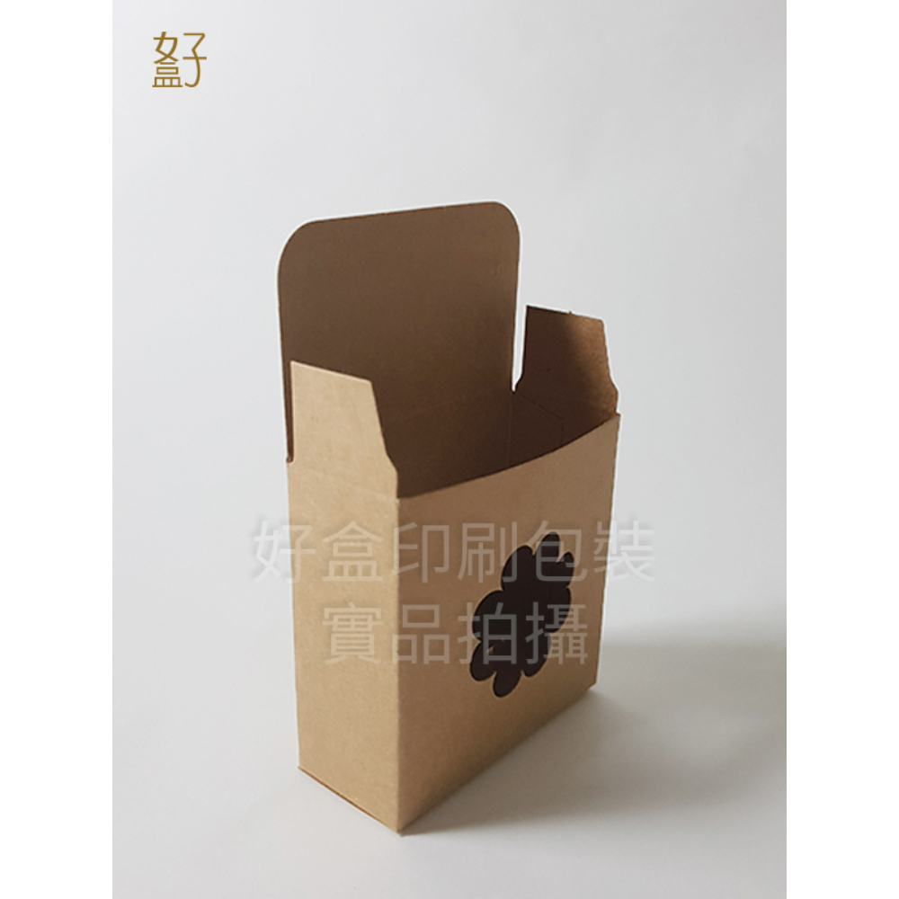 牛皮紙盒/70X30X70MM/手工皂盒7號(牛皮盒-花形窗)/現貨供應