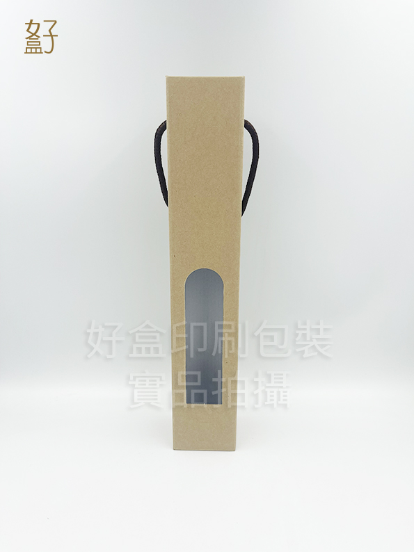 瓦楞紙盒/6x6x33.1公分/禮盒/酒盒/冰酒盒/400ml/提盒