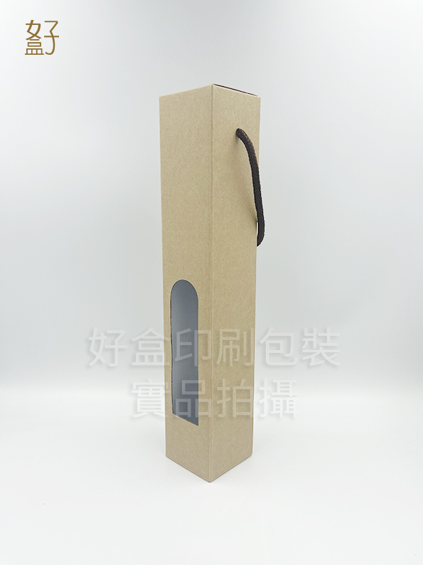 瓦楞紙盒/6x6x33.1公分/禮盒/酒盒/冰酒盒/400ml/提盒
