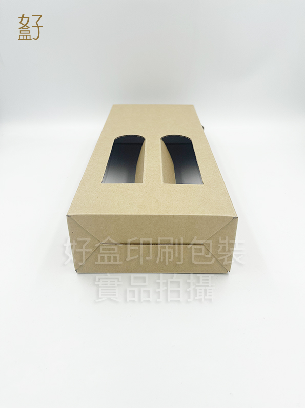 瓦楞紙盒/13.4x6x33.1公分/禮盒/酒盒/2入冰酒盒/400ml/提盒