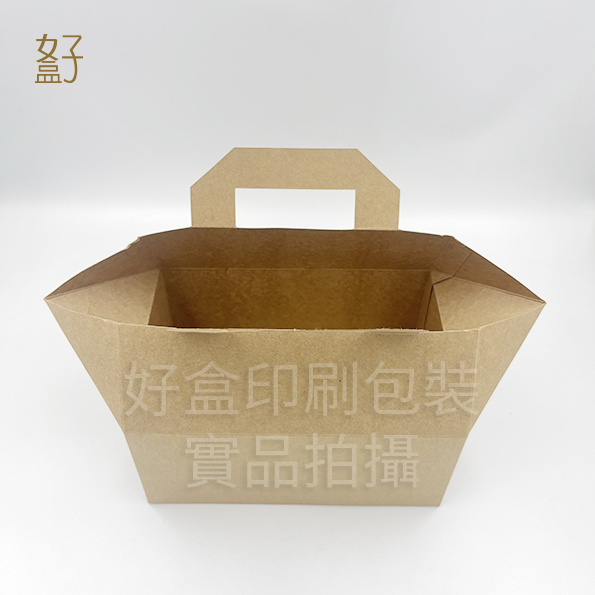 牛皮紙盒/19.9x13.5x9.2公分/手提餐盒/禮盒/現貨