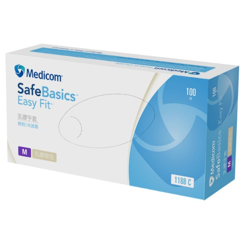 SafeBasics™ Easy Fit™ 無粉乳膠手套(Medicom )